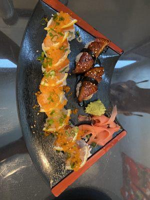 Yellow dragon roll, and Unagi