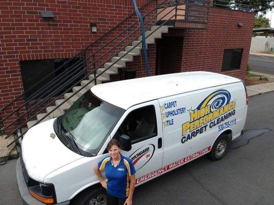 Cleaning carpets at a commercial building in Yuba City CA