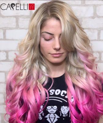 Alexa bliss rocking the pink hair