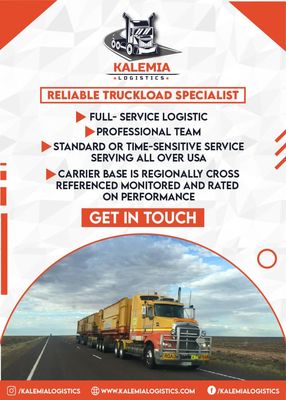 Give your all shipping stress to Kalemia Logistics. Let us show you how we can deliver on our promise to be reliable.