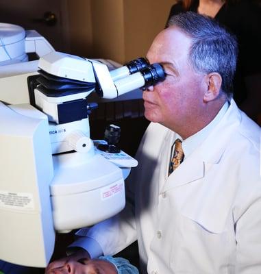 Dr. Gladsden performing LASIK surgery at New Vision Laser Center in Hagerstown, Maryland.