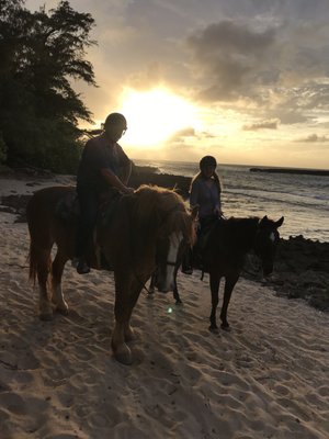 Sunset ride at Turtle Bay