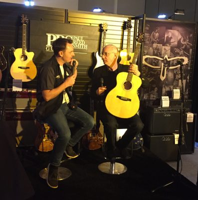 Paul Reed Smith being interviewed at 2019 Winter NAMM.