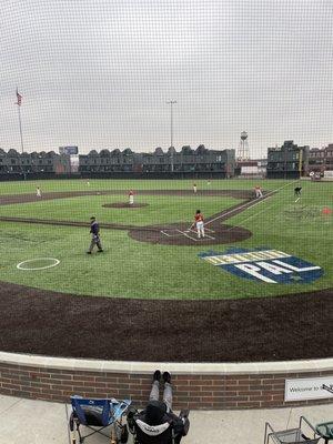 Chilly late March high school baseball