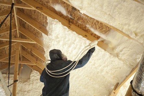 Spray Foam Insulation on a roof