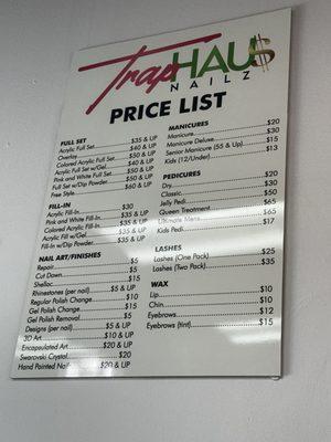 Price list