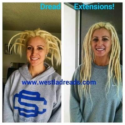 New dreads with added extensions