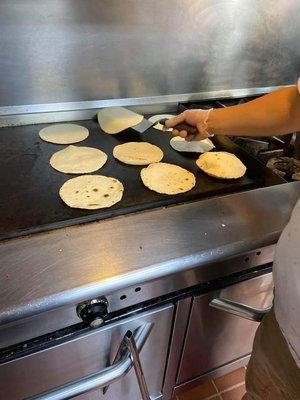 Handmade corn tortillas made everyday:)