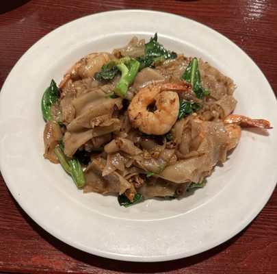 Pad see ew with Shrimp.