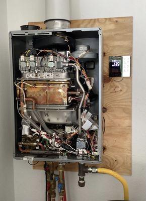 Tankless water heater, flush, and repair