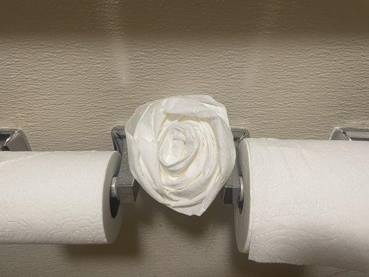 A rose made from TP.  So sweet.