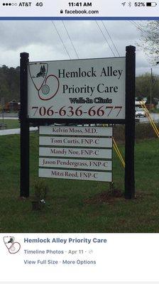 Hemlock Alley Priority Care.. Office of Dr.Kelvin Moss