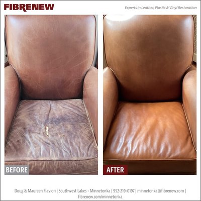 Restored this leather chair to look great again!