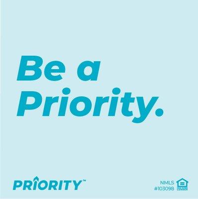 Be a Priority graphic