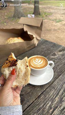 Customers enjoying sourdough and lattes at Blockhouse in Richmond!