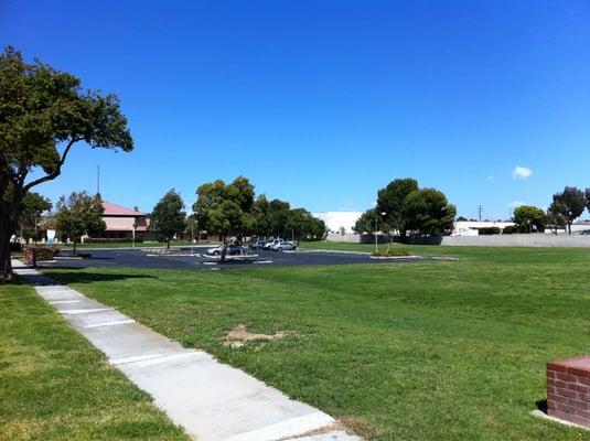 Huge lawn in the front