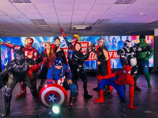 VXI Global Solutions superheroes on Halloween 2019