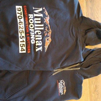 Sweatshirt time is here !! Thank you Mullenax Roofing it was a pleasure to do these for you!