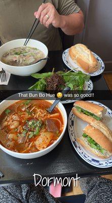 Bun Bo hue and pho and Banh mi