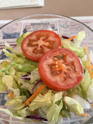 Side salad  the tomatoes were very fresh