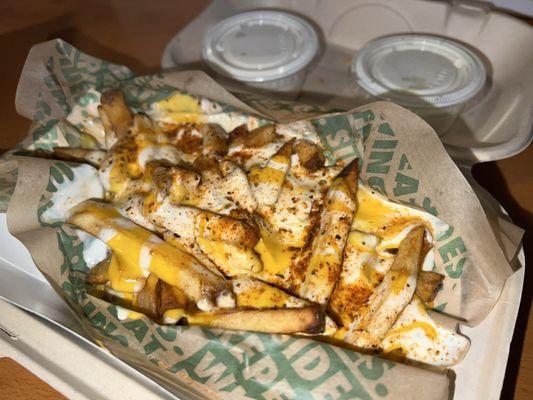 Large Louisiana Voodoo Fries, Ranch, Bleu Cheese