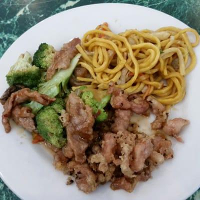 Three of the items offered at Lucky Star buffet in Marianna, AR