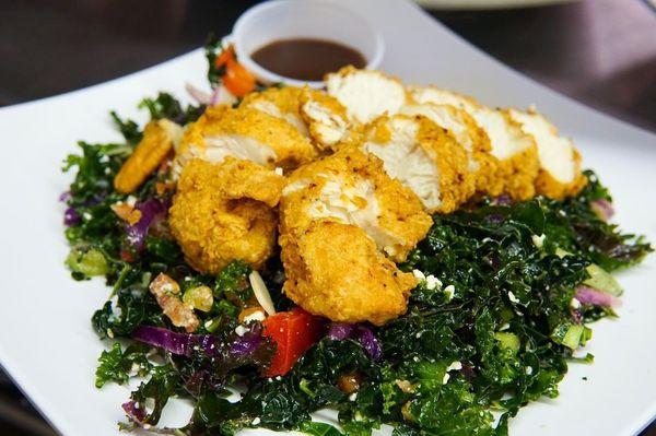 Crispy Chicken Kale Salad