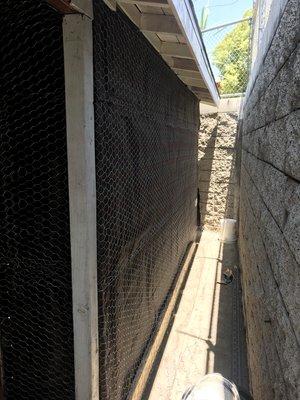 Stucco with chicken wire and black paper