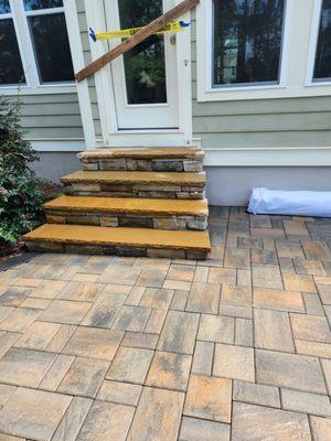 This homeowner loved their new paver patio and steps!