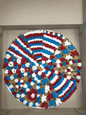 Red, White & Blue Cookie Cake Slices