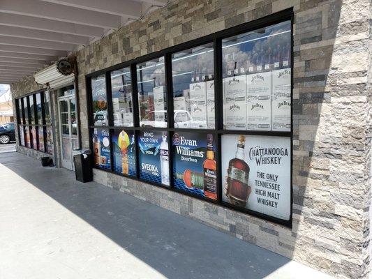 The new stone work on the outside makes the store seem much more inviting.