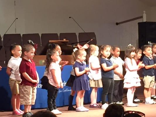 Awards ceremony! Class was singing a song! So adorable!