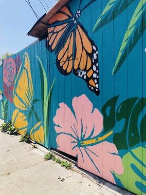 Flowers, butterfly