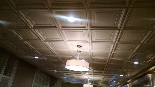 The beautiful ceiling after renovations.