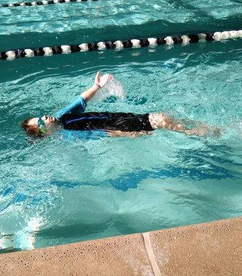 Learning backstroke!