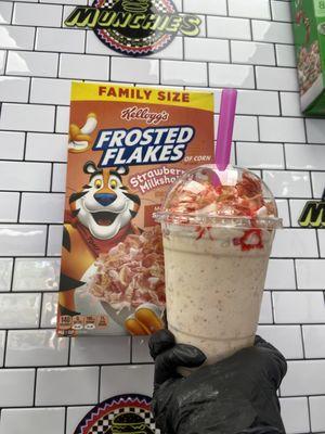 Strawberry Frosted Flakes milkshake!