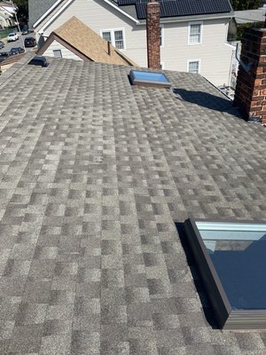 New Supreme skylights and Timberline architectural shingles.