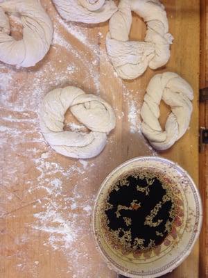 Turkish pastries in the making