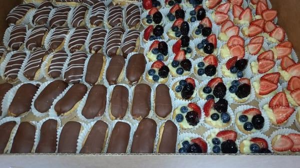 Amazing fruit tarts and eclairs