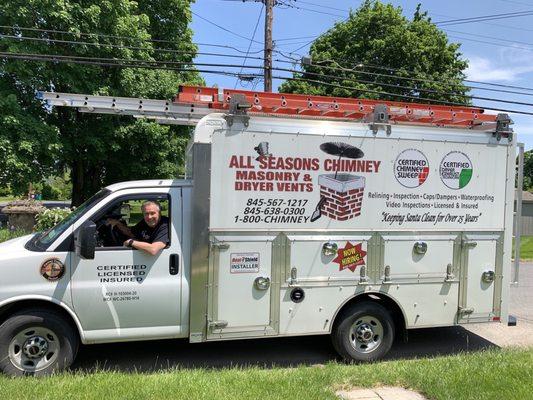 Owner Kevin on one of our trucks servicing the greater Hudson Valley area!