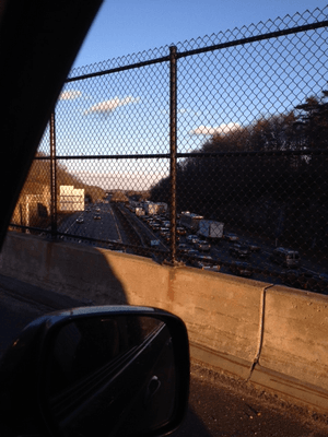 Happy New Year - 2014 could not come to a close soon enough for these folks. This is looking eastbound from Sturbridge at 3:3...