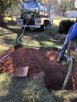 Very professional staff - Benji was very professional and diligent and he was very neat when creating access to the septic tank.