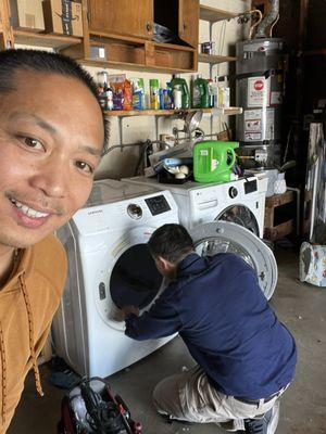 Fixing my dryer! They did a great job! Their team is relatable and extremely trustworthy! Gotta love these guys. Honest reliable team!