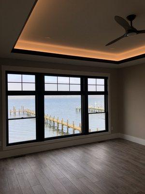 Owners suite view - custom bay front home