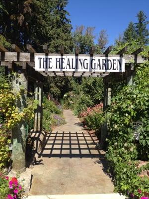 The entrance to The Healing Garden, a wonderful sanctuary right outside of our front door.