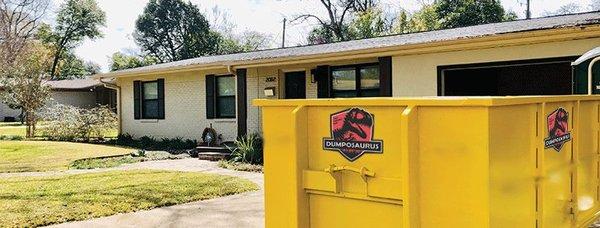 Dumposaurus Dumpsters of Austin first rolloff delivery to an old client from our first bin rental company.