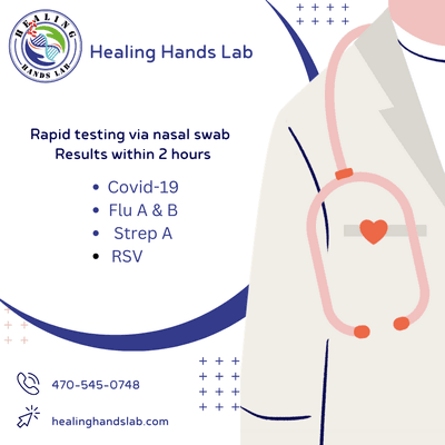 We offer Rapid NAAT testing for Covid-19, RSV, Flu A & B, and Strep A