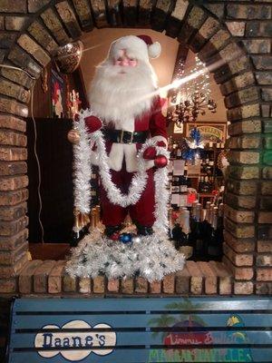 Festive archway overlooking the wine cave