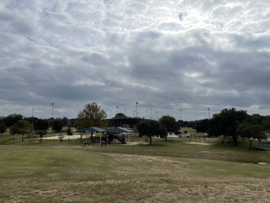 Universal City Park playground and pavilion