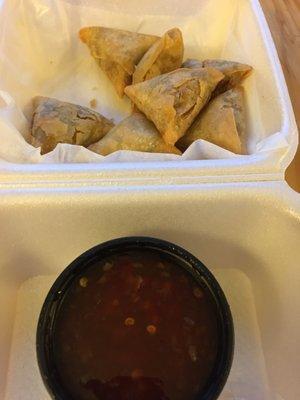 Samosas that I devoured b4 the pic